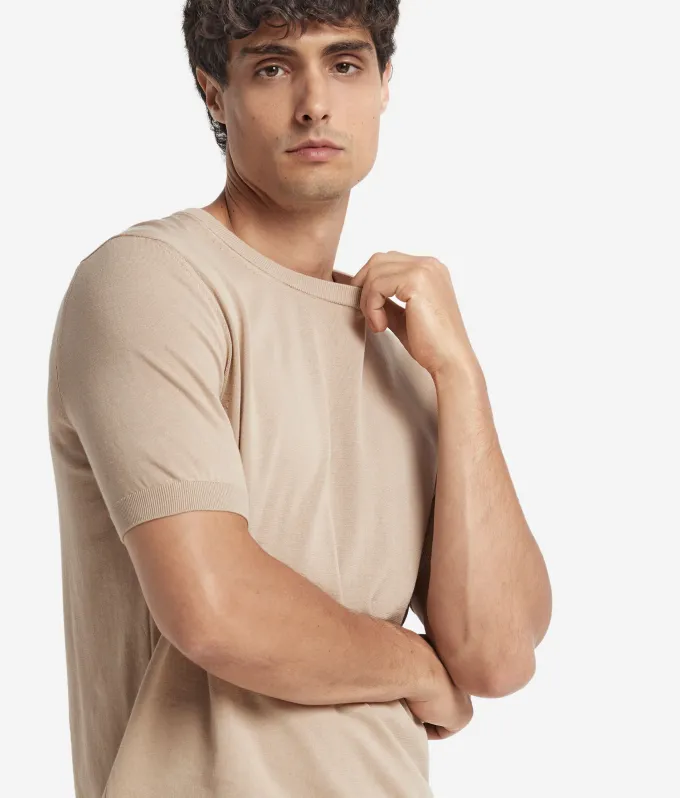 T-shirt girocollo in cotone