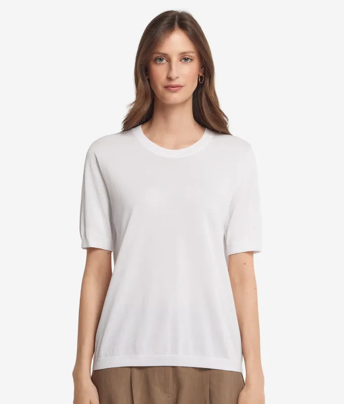 T-Shirt girocollo in cotone fresh