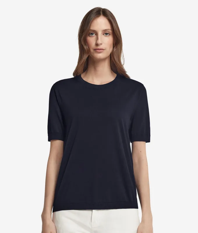 T-Shirt girocollo in cotone fresh