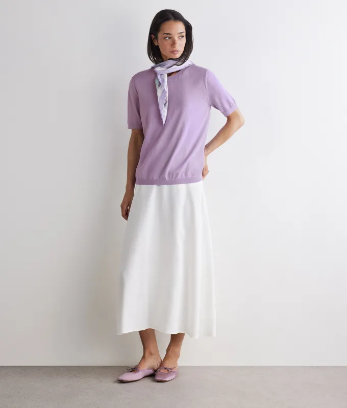 T-Shirt girocollo in cotone fresh