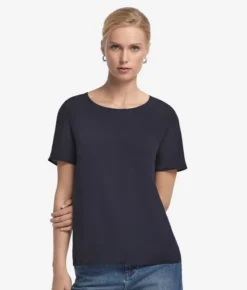 T-Shirt girocollo in seta e modal
