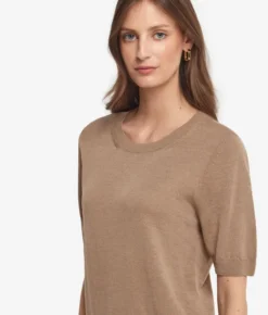 T-shirt girocollo lino e cotone
