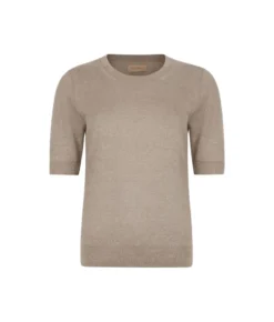 T-shirt girocollo lino e cotone