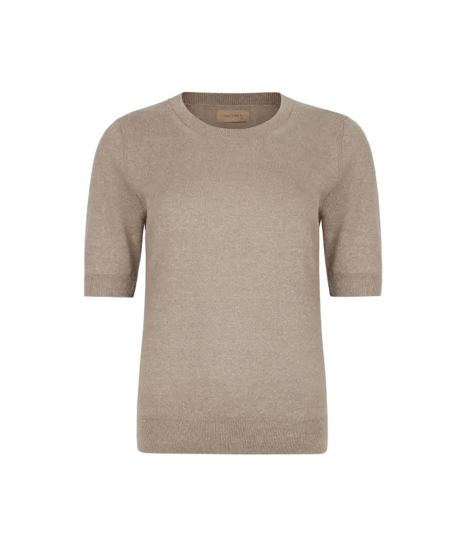 T-shirt girocollo lino e cotone