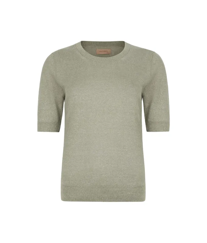 T-shirt girocollo lino e cotone
