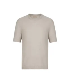 T-shirt motivo coste in lino e cotone