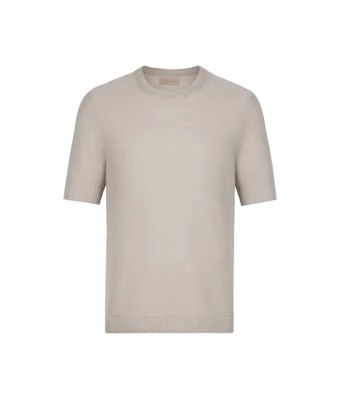 T-shirt motivo coste in lino e cotone
