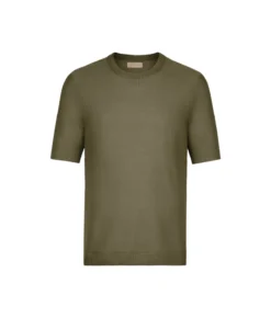 T-shirt motivo coste in lino e cotone