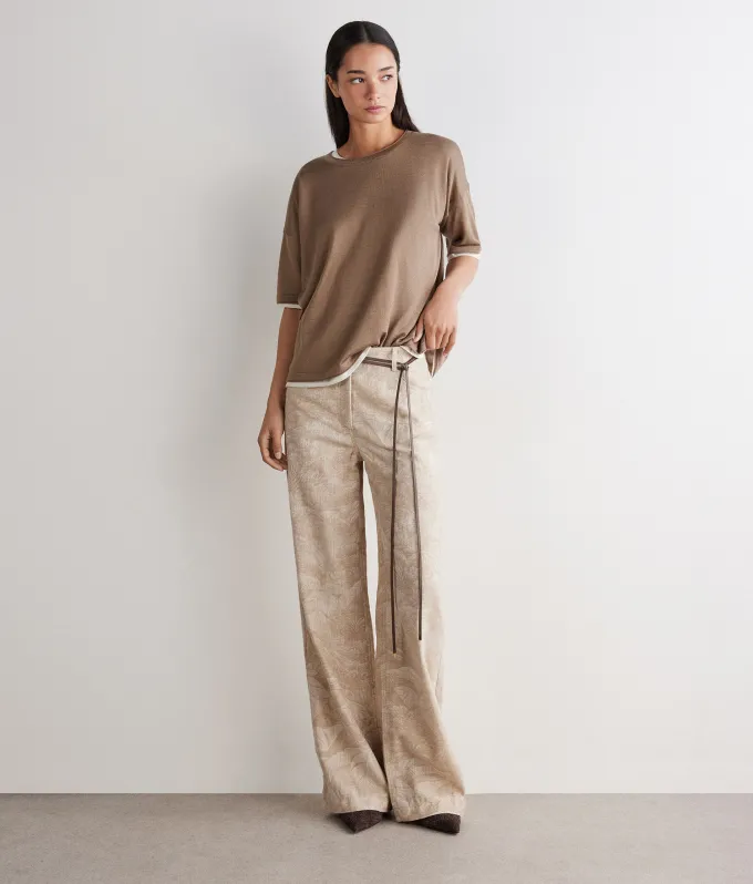 T-shirt over in Cashmere Silkfine