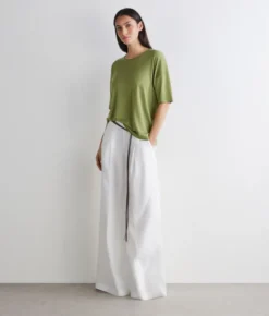 T-shirt over in Cashmere Silkfine