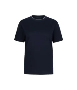 T-shirt piquet in cotone e seta