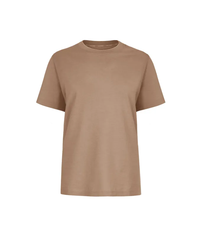 T-shirt piquet in cotone e seta