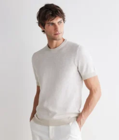 T-shirt punto waffle in cotone