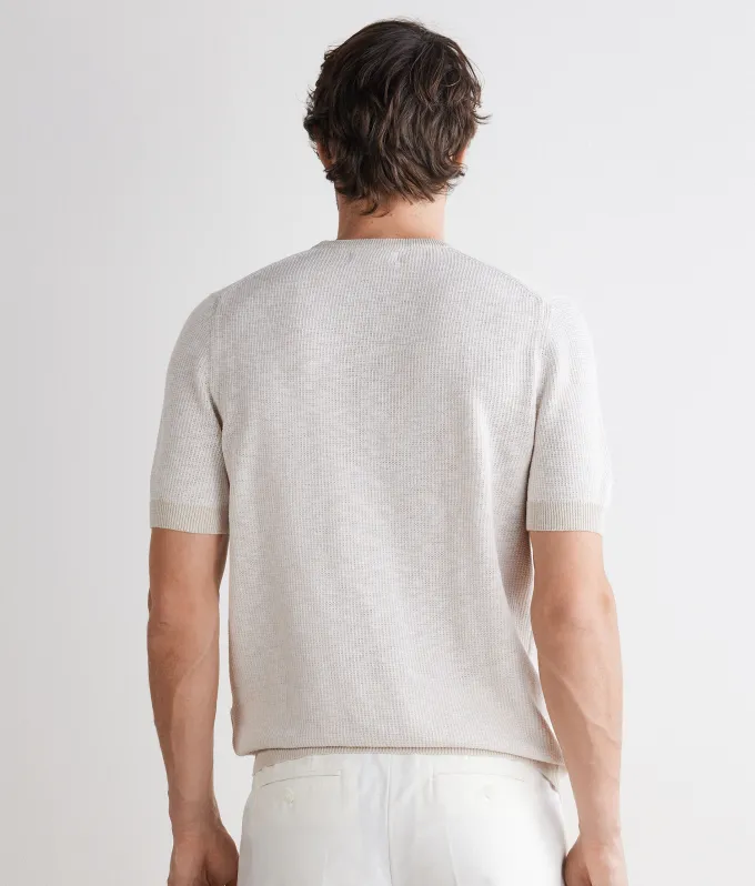 T-shirt punto waffle in cotone