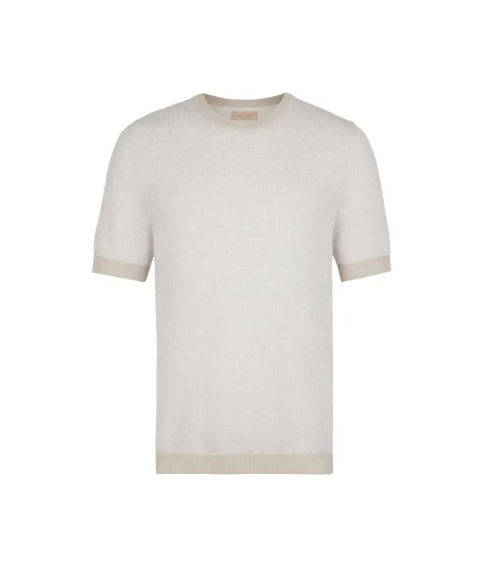 T-shirt punto waffle in cotone
