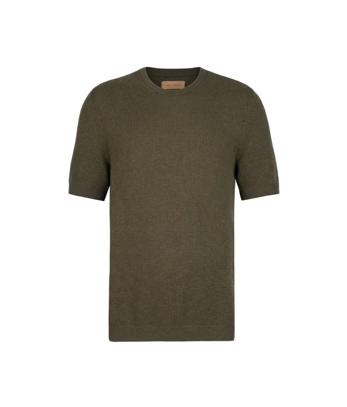 T-shirt punto waffle in cotone